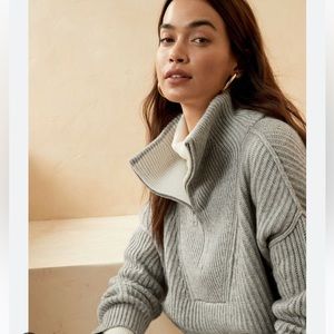 Banana Republic Oversized Half-Zip Sweater